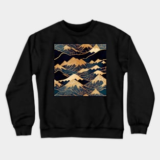 Moutains Golden ans Blue Tones Crewneck Sweatshirt